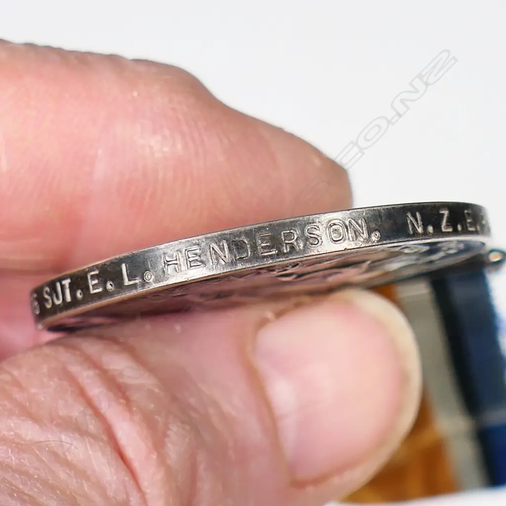 WW1 Trio to Ernest Leslie Henderson ( 16 August 1894 - ) Canterbury. WW1 24/786 NZEF Sgt NZ Rifle Bgde 2/Bn C-Coy, Image 1++
