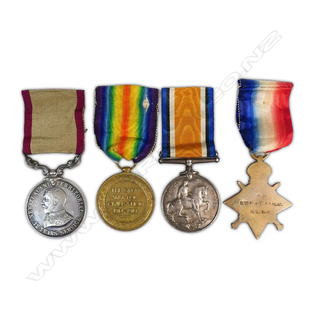 Uncommon trio and TLS to Chaplain to the Forces IV Class (Captain) Rev. Frederick Thomas Read, Image 1++