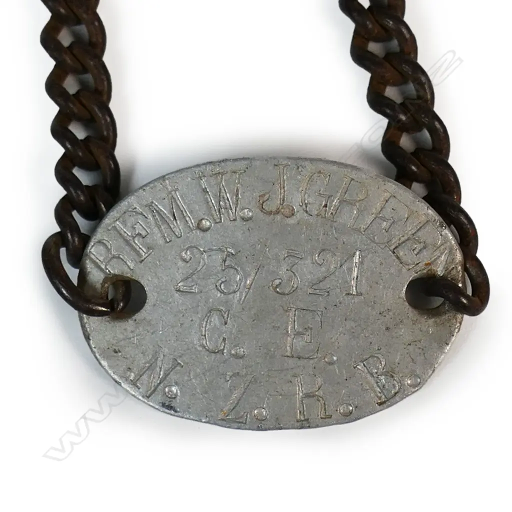 WW1 medals with ID tag and Memorial Plaque to Rifleman William Green who was killed in action at Messines, Image 1++