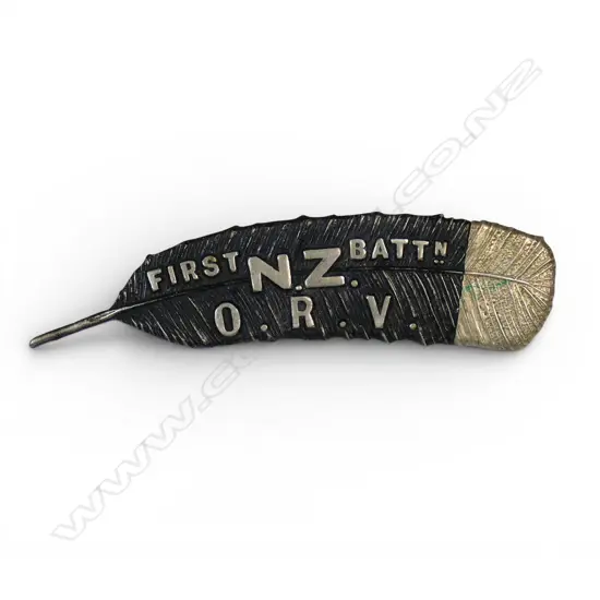 2/177 OLDHAM $450 1st Bn. OTAGO RIFLE VOLS GLENGARRY BADGE (blackened & WM)