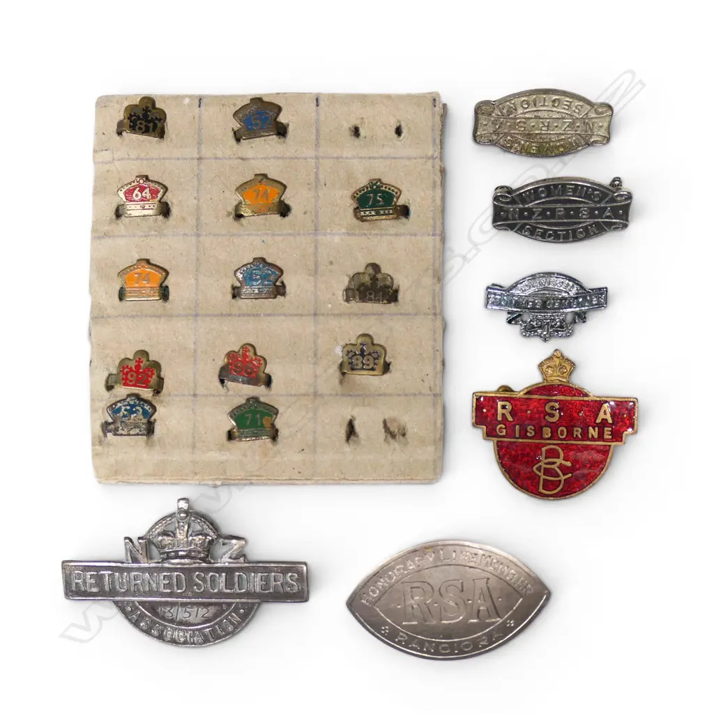 VARIOUS RETURNED SOLDIERS/SERVICES BADGES & NUMBER TAGS Image 1++