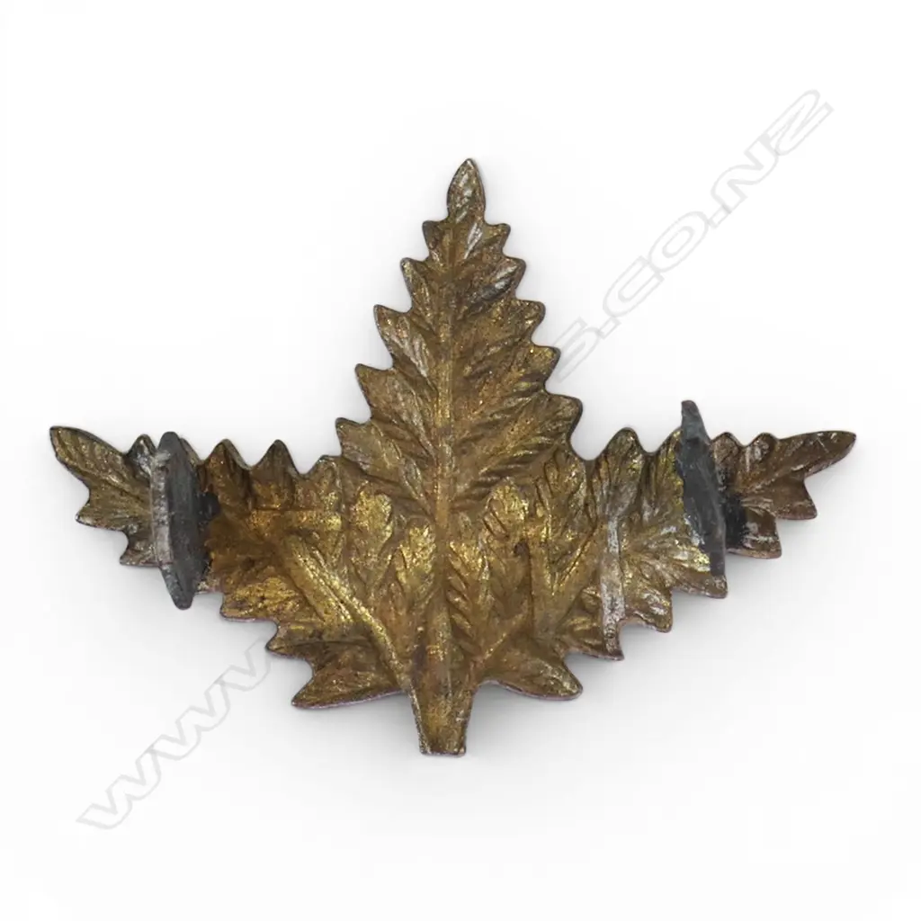 4/4 OLDHAM $450 TRIPLE FERN PATTERN No.3 REINFORCEMENTS CAP/COLLAR BADGE, Bra Image 1++