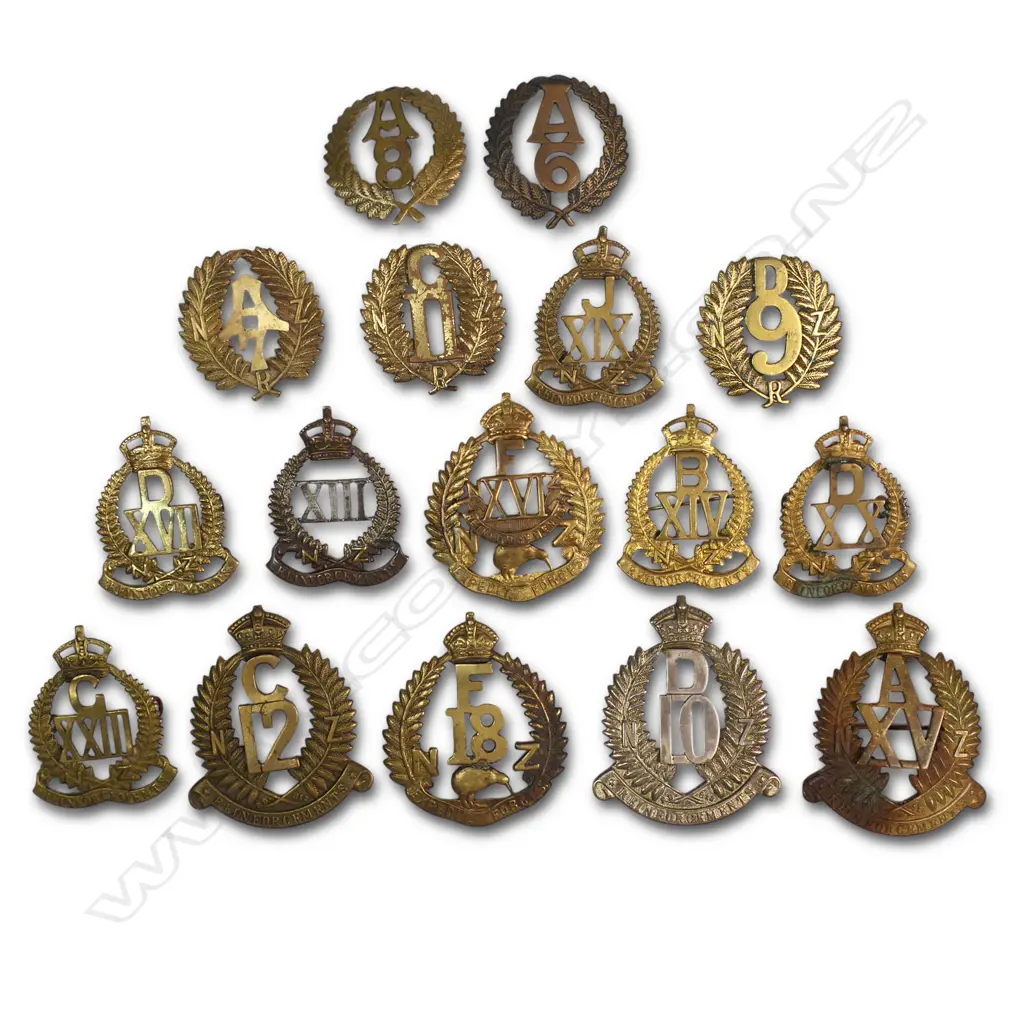 OLDHAM $2220. 16 x REINFORCEMENT BADGES 6th to 20th + 23rd Reinforcements) Image 1++