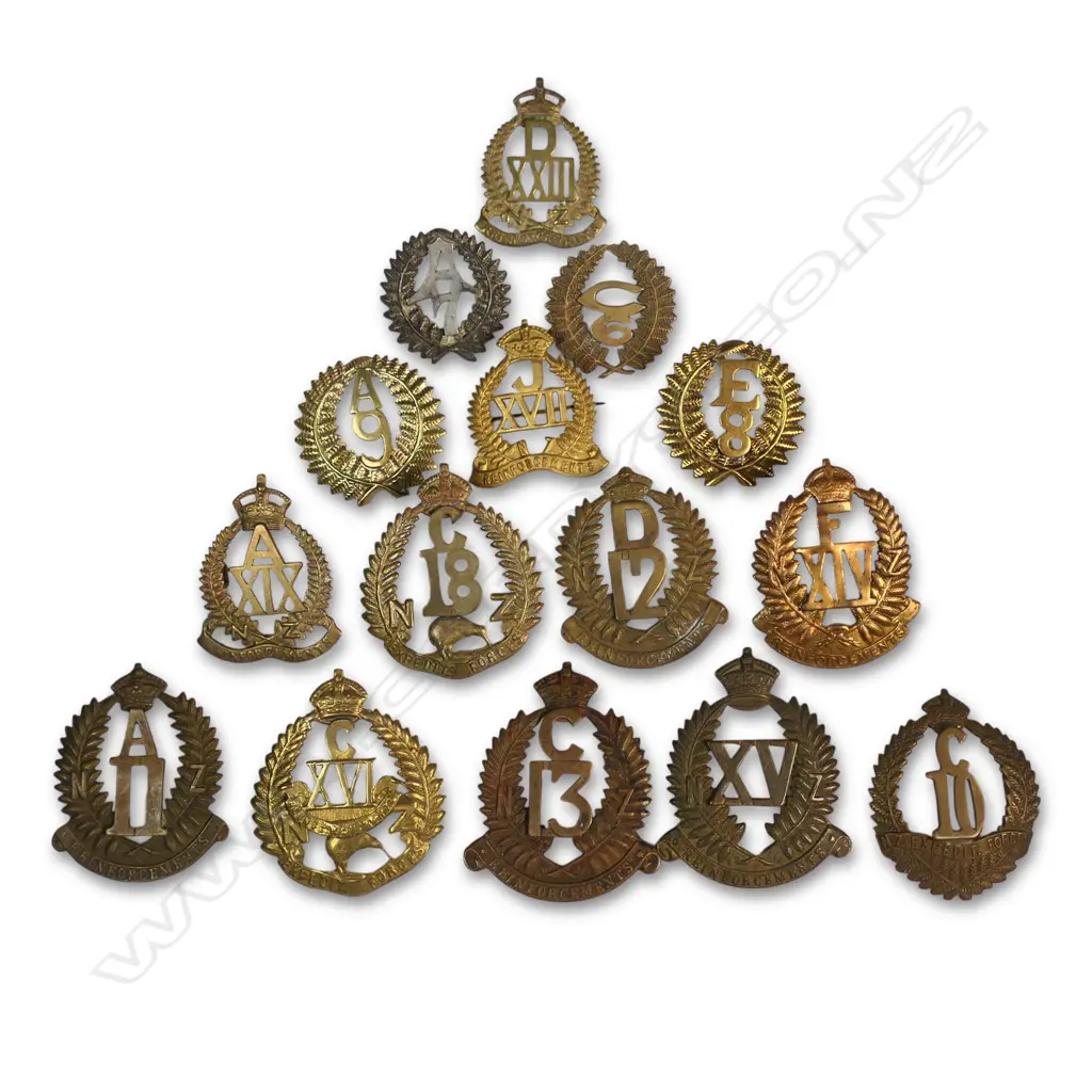 OLDHAM $2075. 15 x REINFORCEMENT BADGES 6th to 19th + 23rd Reinforcements) Image 1++