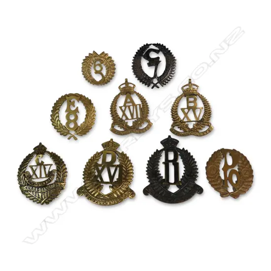 9 x REINFORCEMENT BADGES 7th to 11th + 14th to 17th
