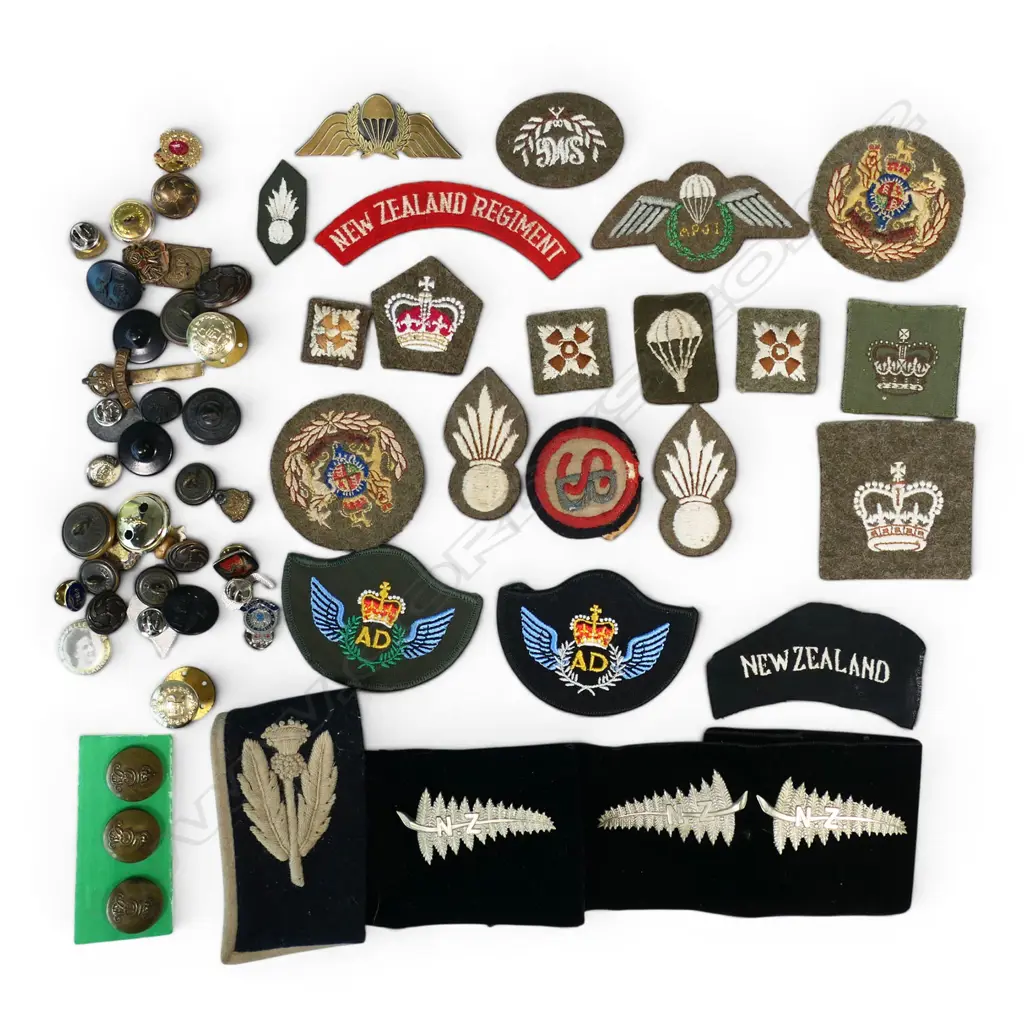 COLLECTION OF BUTTON, PATCHES, BADGES, ETC Image 1++