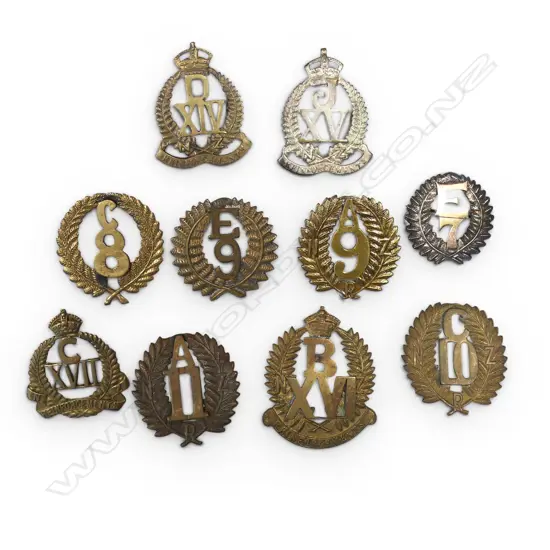 10 VARIOUS NZ REINFORCEMENTS BADGES
