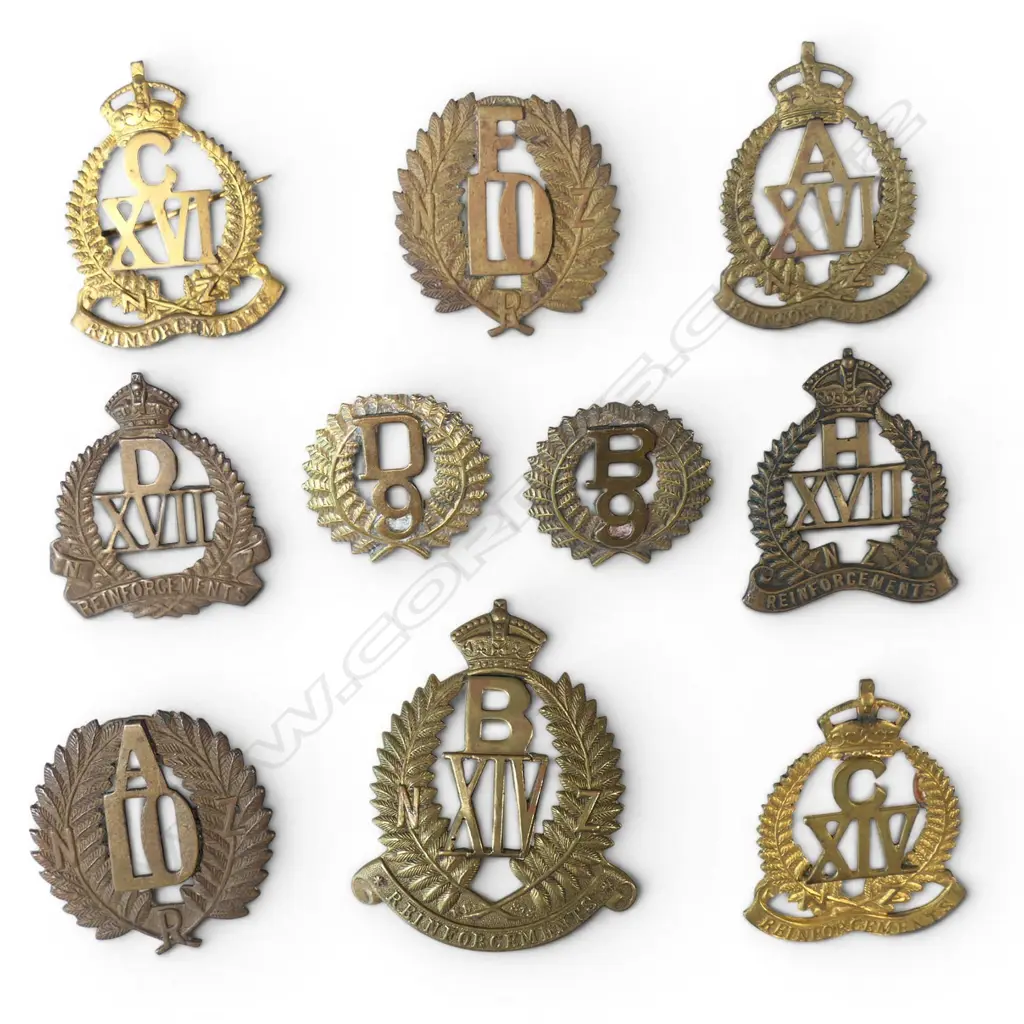 10 VARIOUS NZ REINFORCEMENTS BADGES Image 1++