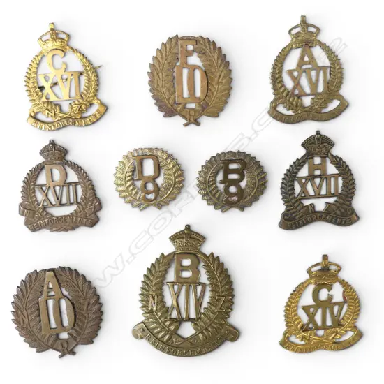10 VARIOUS NZ REINFORCEMENTS BADGES