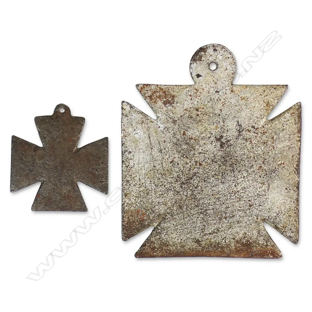Two WW1 anti-German propaganda 'Iron Crosses' one large and one 'For Swank', Image 1++