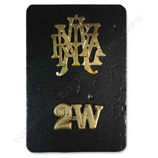 RNZAIA & 2W BRASS TITLES