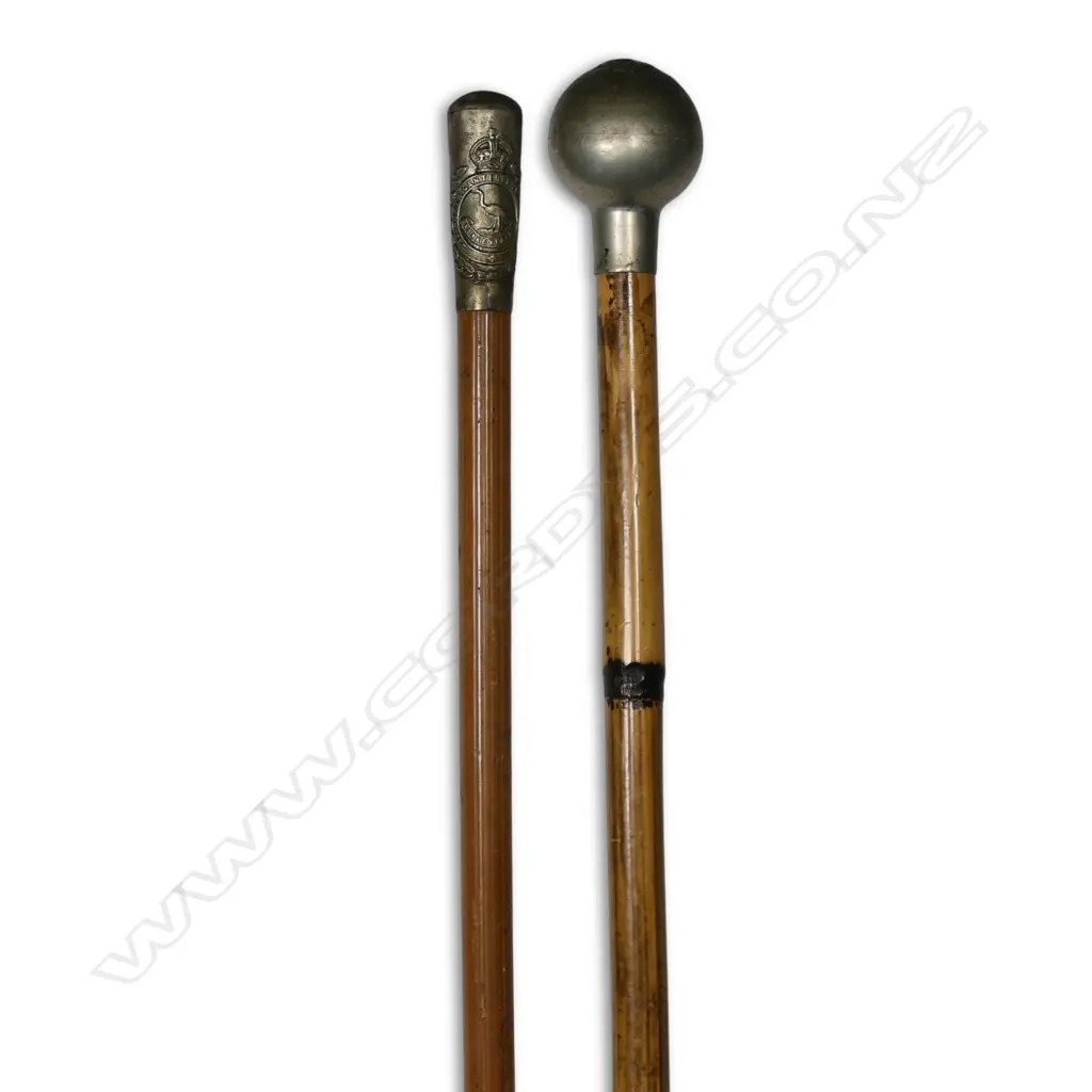 Two NZ military swagger sticks, Image 1++