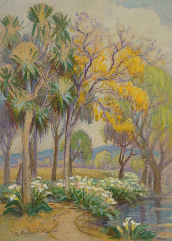 Kitty Airini Vane NZ cabbage and kowhai, Image 1++