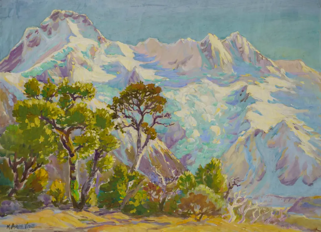 Kitty Airini Vane NZ glacier and trees, Image 1++