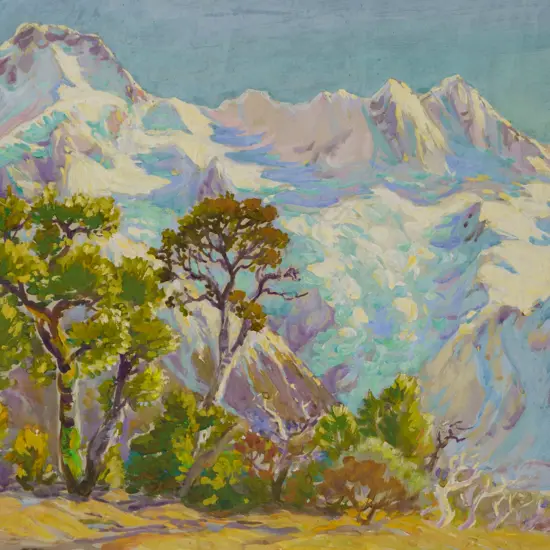 Kitty Airini Vane NZ glacier and trees,