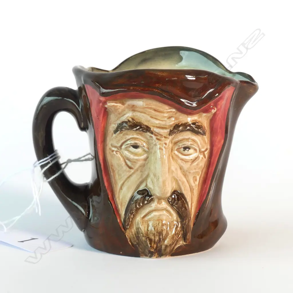 MEPHISTOPHELES DOUBLE CHARACTER JUG; SMALL WITH POEM ON BASE. H.80mm Image 1++