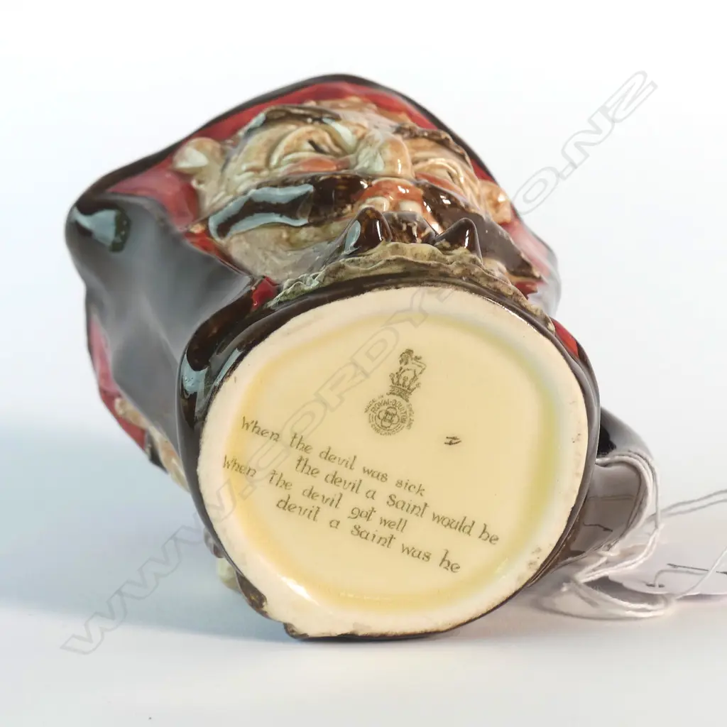 MEPHISTOPHELES DOUBLE CHARACTER JUG; SMALL WITH POEM ON BASE. H.80mm Image 1++