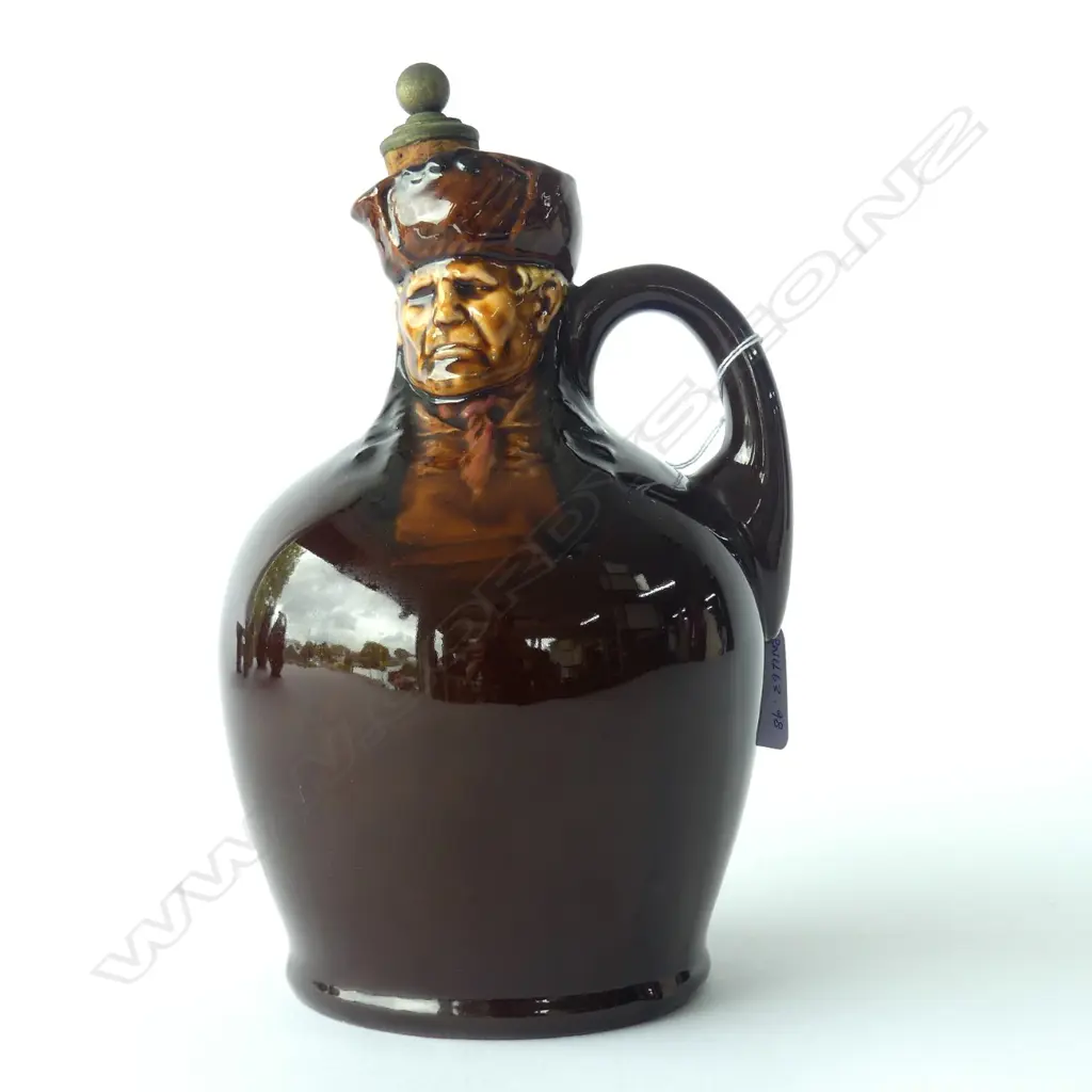 DOULTON KINGSWARE FLASK; BILL SYKES WITH BULLSEYE DOG TO REAR. H.205mm Image 1++