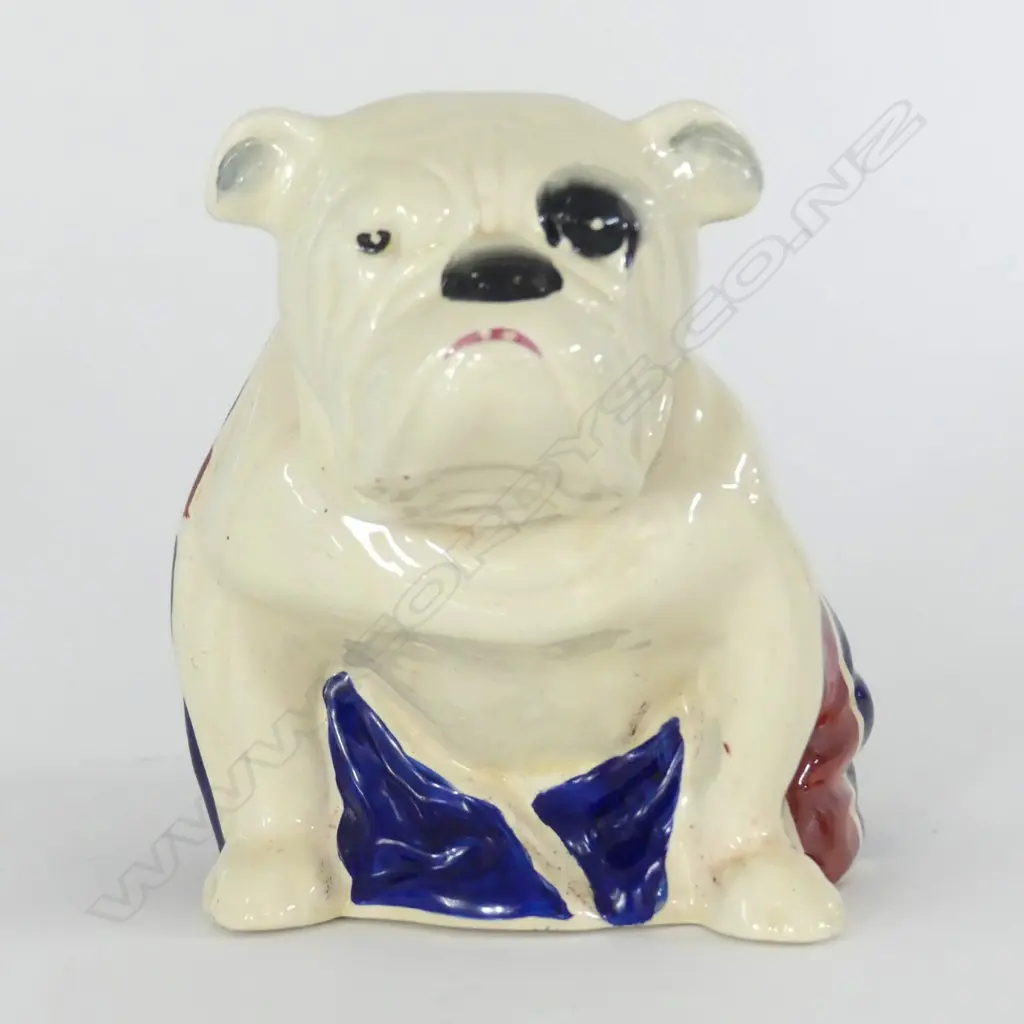 DOULTON SEATED ENGLISH BULLDOG IN UNION JACK; LARGE - Rd. No. 645658 H.150mm Image 1++