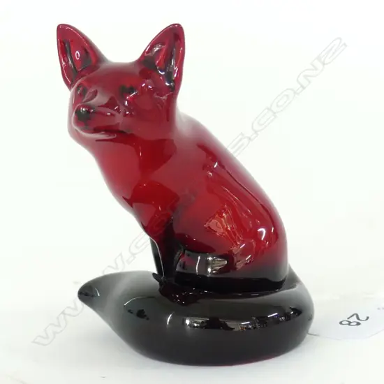 DOULTON FLAMBE SEATED FOX. H.105mm