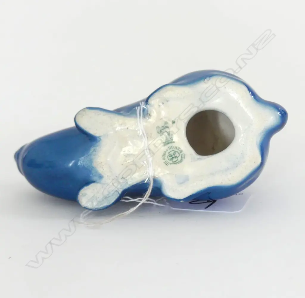 DOULTON LOP EARED HARE, BLUE GLAZE (PAINT SCRATCHES). L.115mm (AF) Image 1++