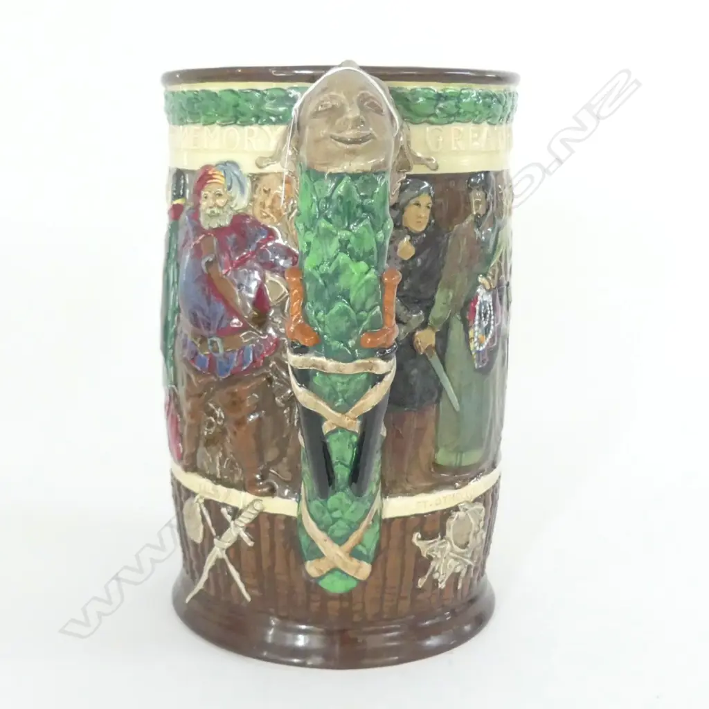 DOULTON LTD ED SHAKESPEARE JUG 735/1000 "SWEET SWAN OF AVON" ON BASE H.265mm Image 1++
