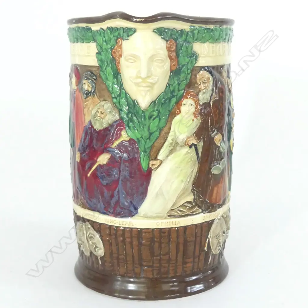 DOULTON LTD ED SHAKESPEARE JUG 735/1000 "SWEET SWAN OF AVON" ON BASE H.265mm Image 1++