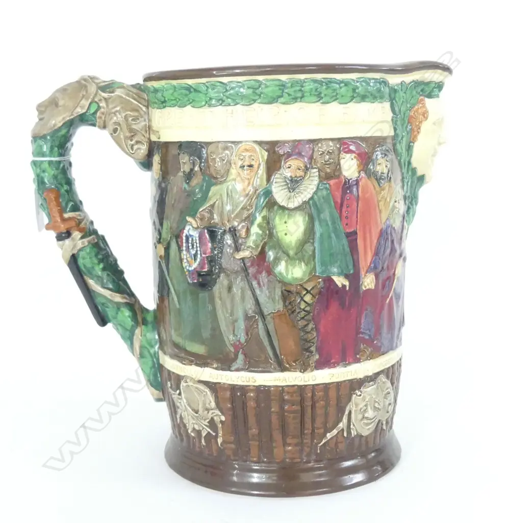 DOULTON LTD ED SHAKESPEARE JUG 735/1000 "SWEET SWAN OF AVON" ON BASE H.265mm Image 1++