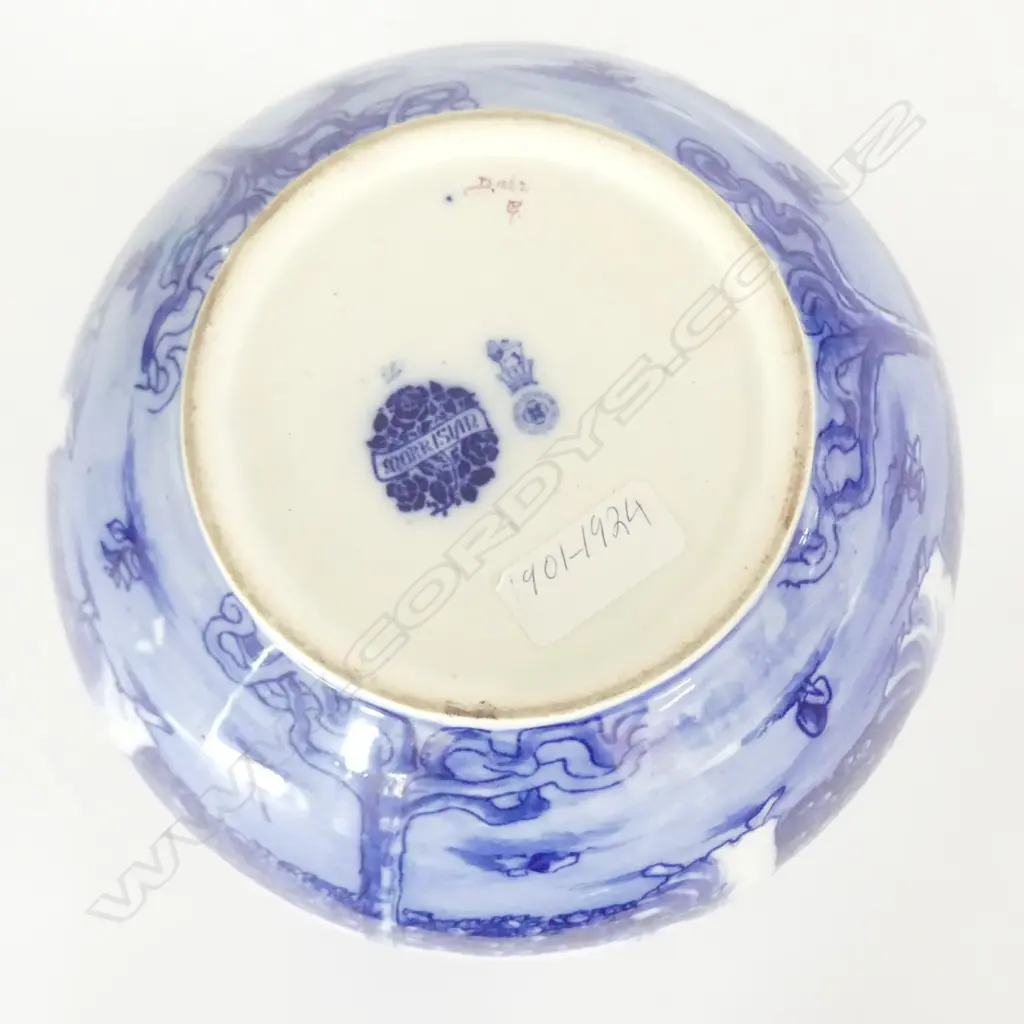 DOULTON MORRISIANWARE LARGE JARDINERE DECORATED WITH SIX ART NOUVEAU WOMEN H.210mm Image 1++