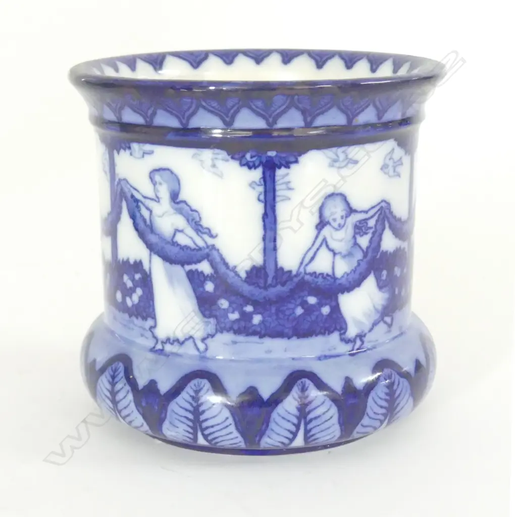 DOULTON MORRISIANWARE JARDINERE WITH SIX DANCING MAIDENS. H.125mm Image 1++