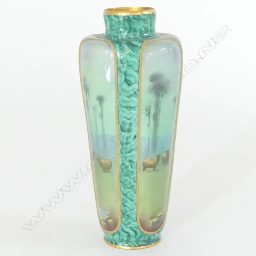 DOULTON BONE CHINA HANDPAINTED VASE IN THE MANNER OF J.H PLANT. Image 1++