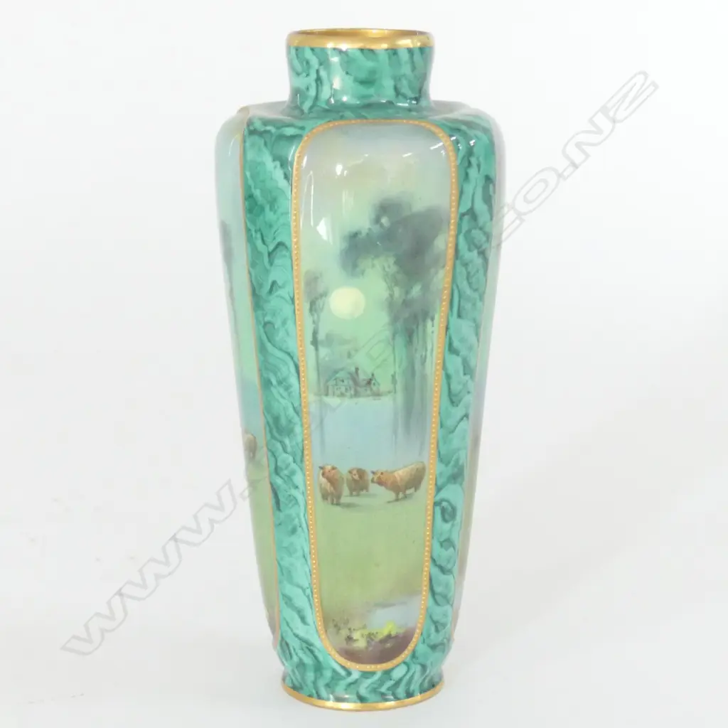 DOULTON BONE CHINA HANDPAINTED VASE IN THE MANNER OF J.H PLANT. Image 1++