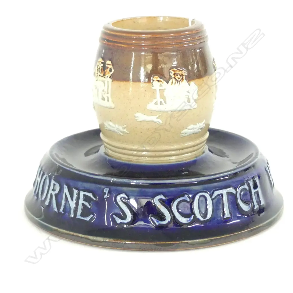 DOULTON LAMBETH "THORNE'S SCOTCH WHISKY" MATCH HOLDER, D.115mm Image 1++