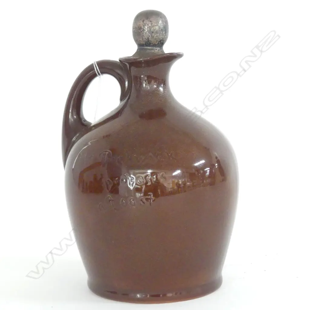  DOULTON KINGSWARE WHISKY FLASK "MR PICKWICK PROPOSES A TOAST" DESIGNED BY NOKE H.220mm Image 1++