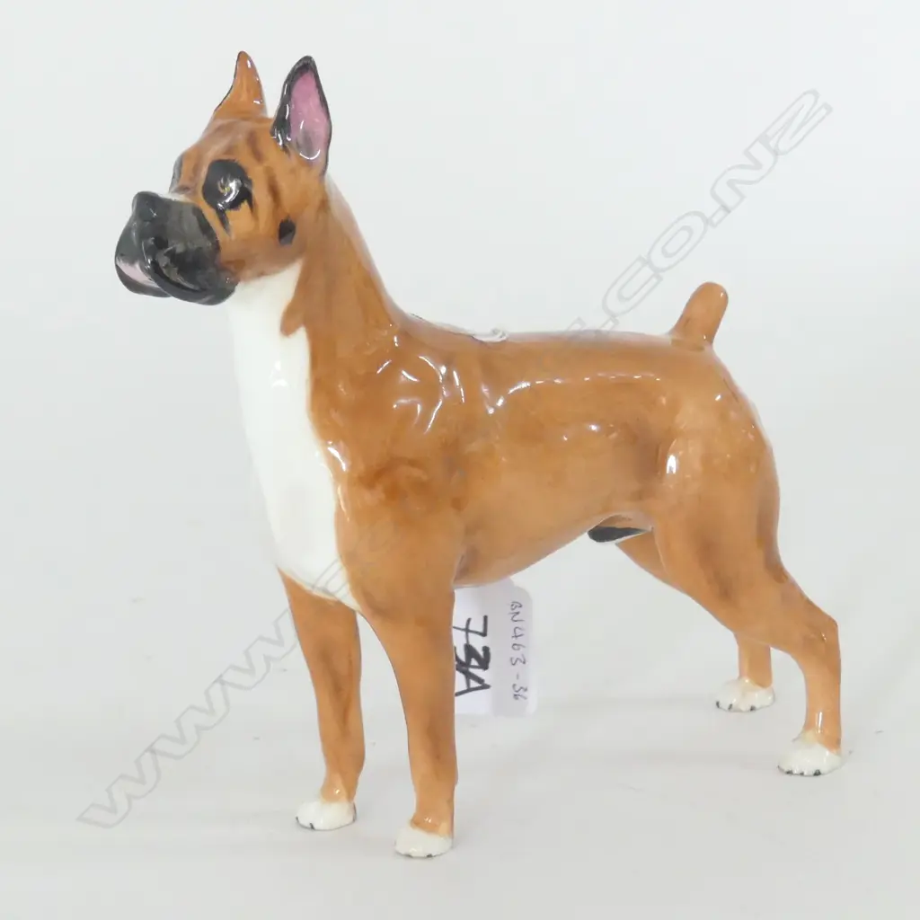 R DOULTON STANDING BOXER DOG, MED H.165mm Image 1++