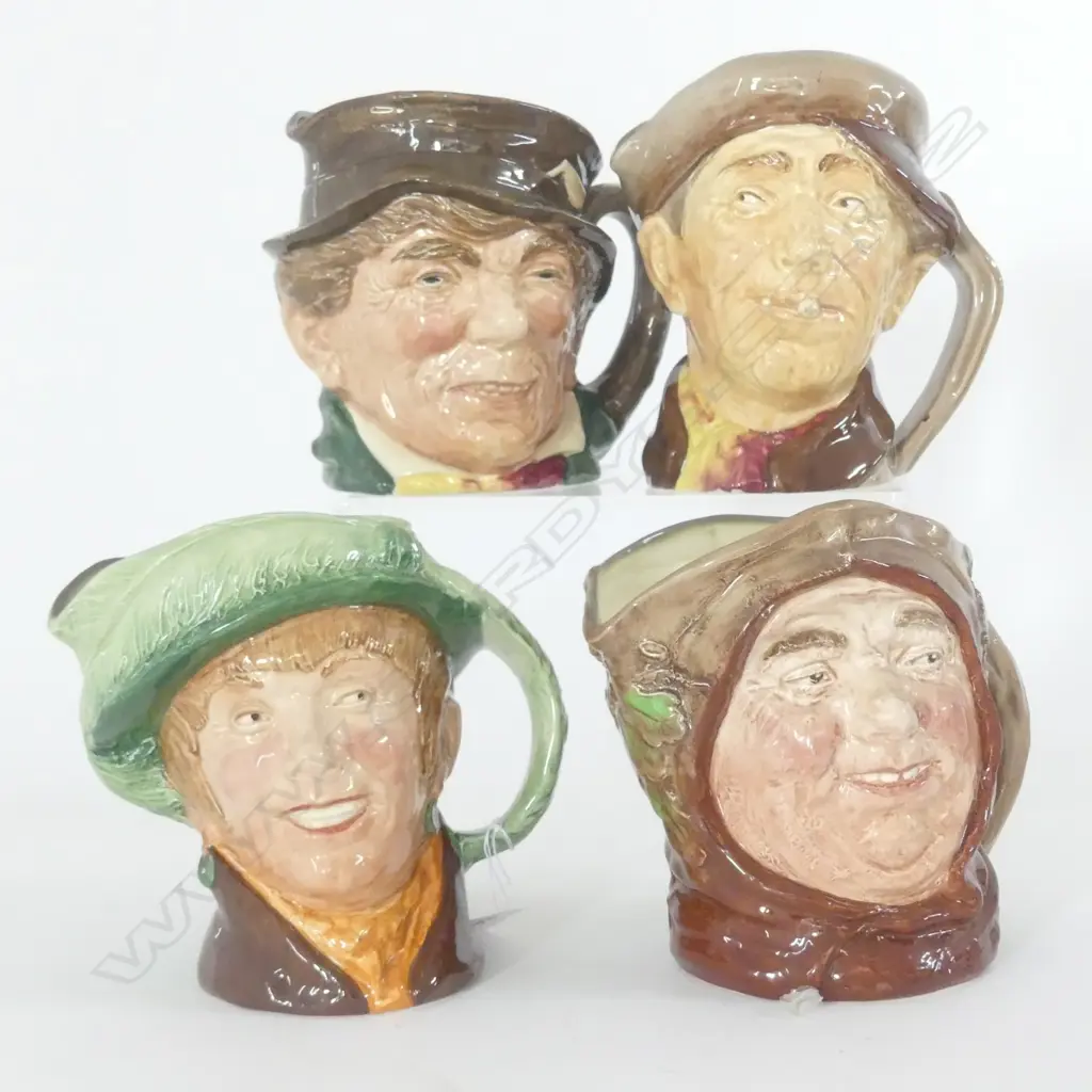 4  LARGE DOULTON CHARACTER JUGS - ARRIOT, PADDY, ARRY, FRIAR TUCK Image 1++