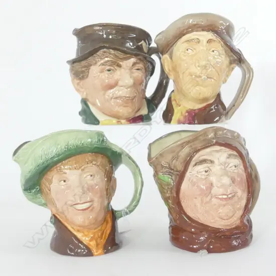 4  LARGE DOULTON CHARACTER JUGS - ARRIOT, PADDY, ARRY, FRIAR TUCK