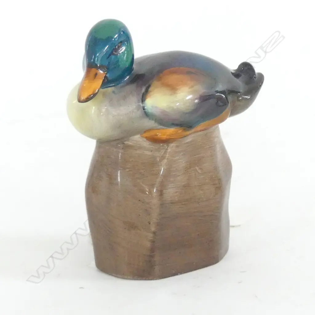 DOULTON RESTING DRAKE ON ROCK (TINY FLAKE CHIP UNDER BEAK) H.80mm Image 1++