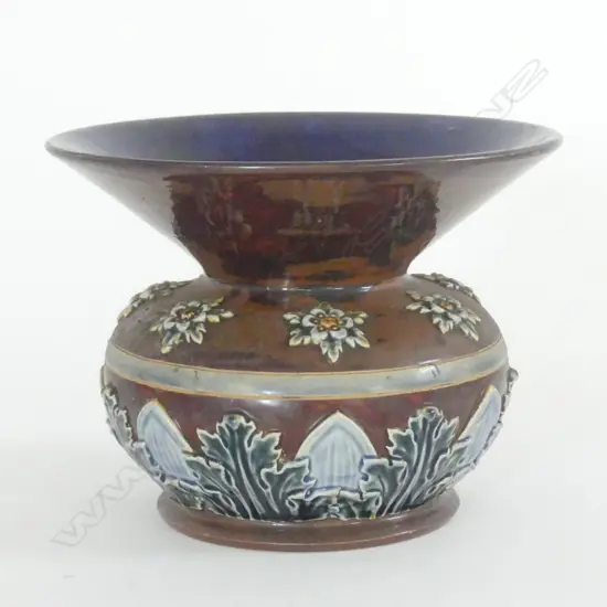 DOULTON LAMBETH STONEWARE SPITTOON MANUFACTURED FOR CLAUDIUS ASH & SONS LTD LONDON H.150mm