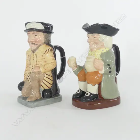 TWO DOULTON TOBY JUGS SIR FRANCIS DRAKE & HAPPY JOHN H.230mm (tallest