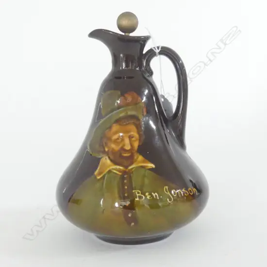 DOULTON KINGSWARE DECANTER "BEN JONSON"  H.200mm (excluding stopper)