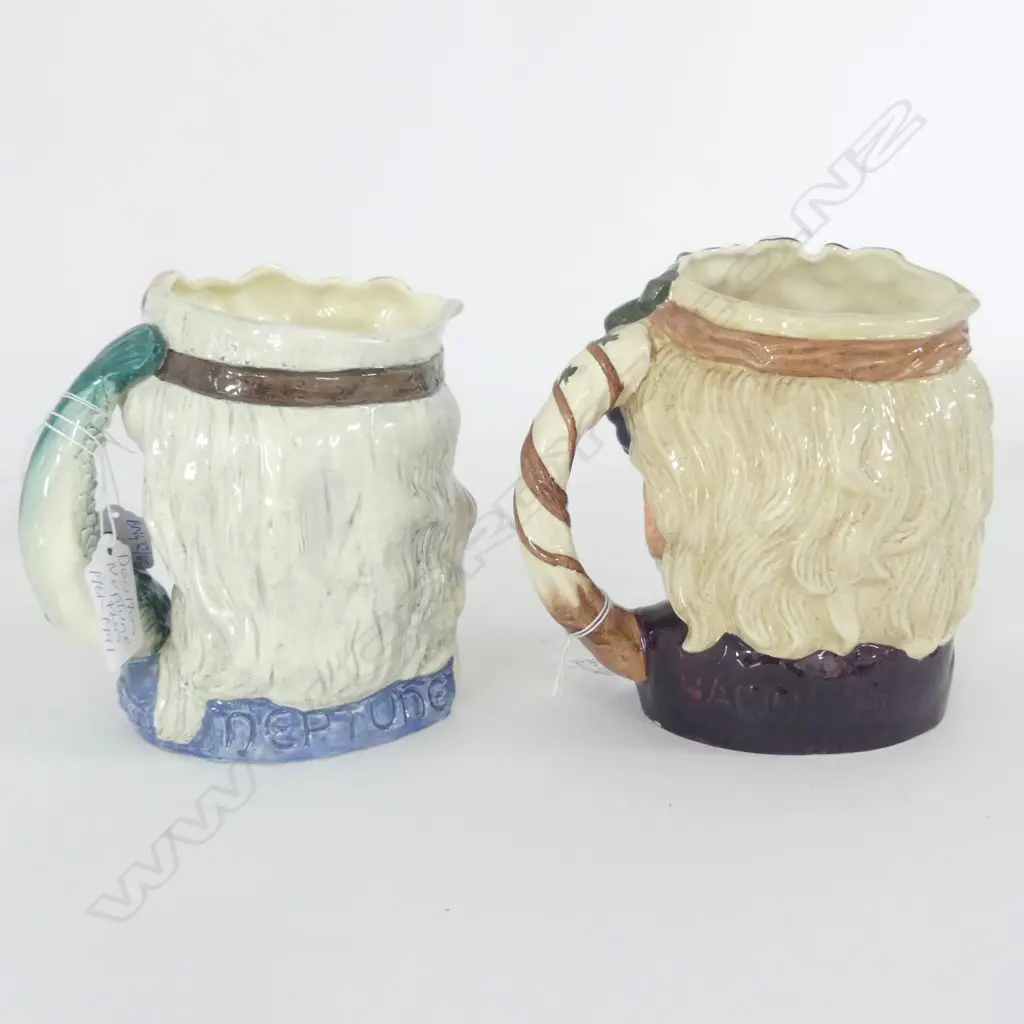 2 LARGE DOULTON CHARACTER JUGS; NEPTUNE, BACCUS, Image 1++