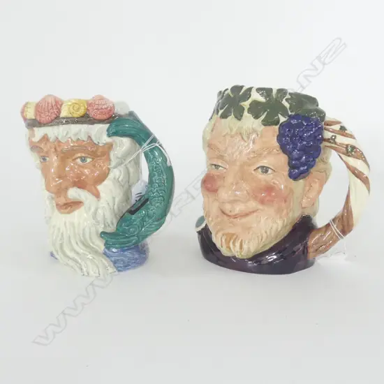 2 LARGE DOULTON CHARACTER JUGS; NEPTUNE, BACCUS,