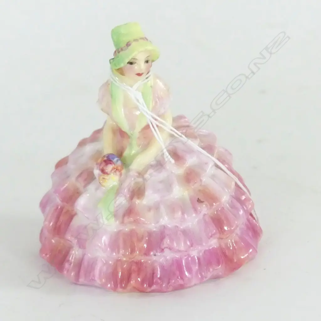 DOULTON SMALL FIGURE "CHLOE" M9 H.75mm, AFIXED NZ CENT EXH 1939-40 LABEL Image 1++