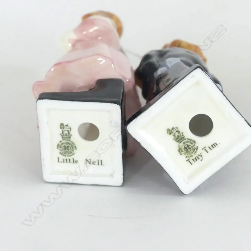 2 DOULTON SMALL FIGURES "LITTLE NELL"  & "TINY TIM" H.105mm Image 1++