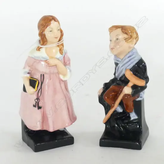 2 DOULTON SMALL FIGURES "LITTLE NELL"  & "TINY TIM" H.105mm
