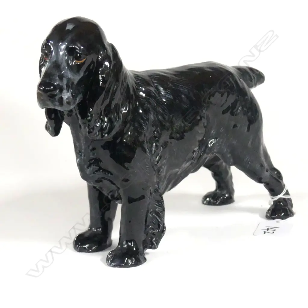 DOULTON COCKER SPANIEL, BLACK AND GREY, L.225mm Image 1++