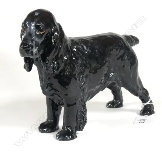 DOULTON COCKER SPANIEL, BLACK AND GREY, L.225mm