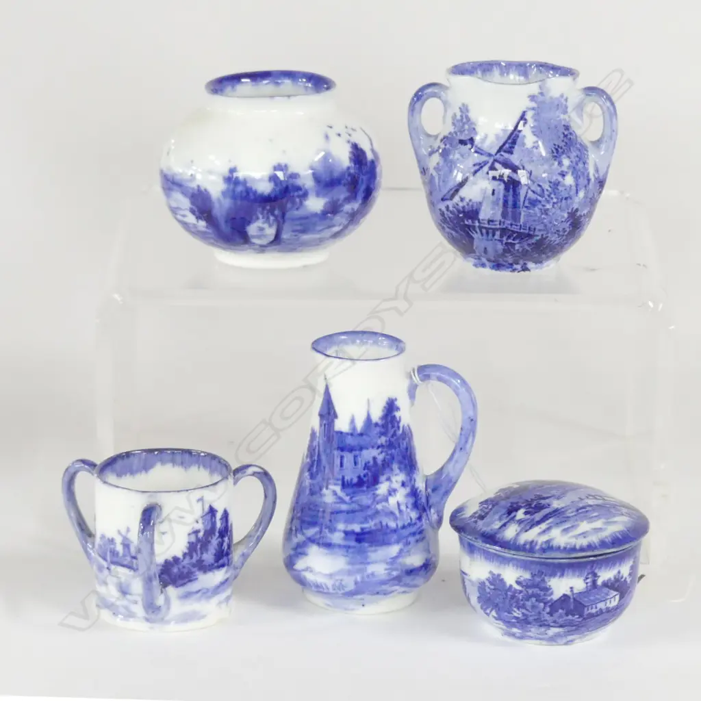 5 DOULTON NORFOLK MINI VASES, TALLEST H.65mm Image 1++