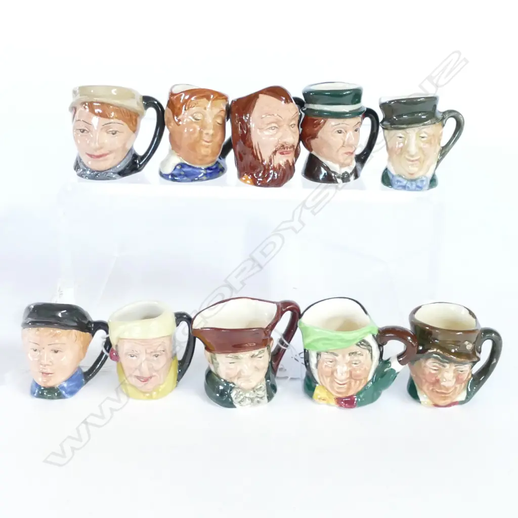 10 TINY DOULTON CHARACTER JUGS - FIVE OLD FIVE NEW Image 1++